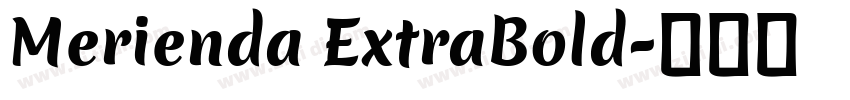Merienda ExtraBold字体转换